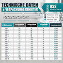 HSS Bohrer DIN 340, geschliffen, lang