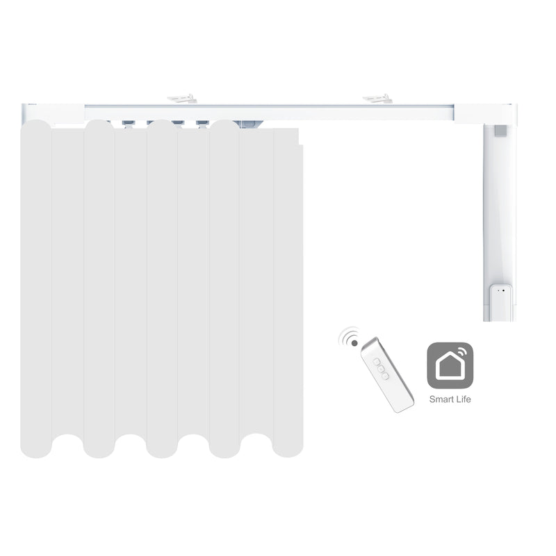 Vorhangsystem | WiFi-Motor + Handfunksender + 1-läufige Gardinenschiene
