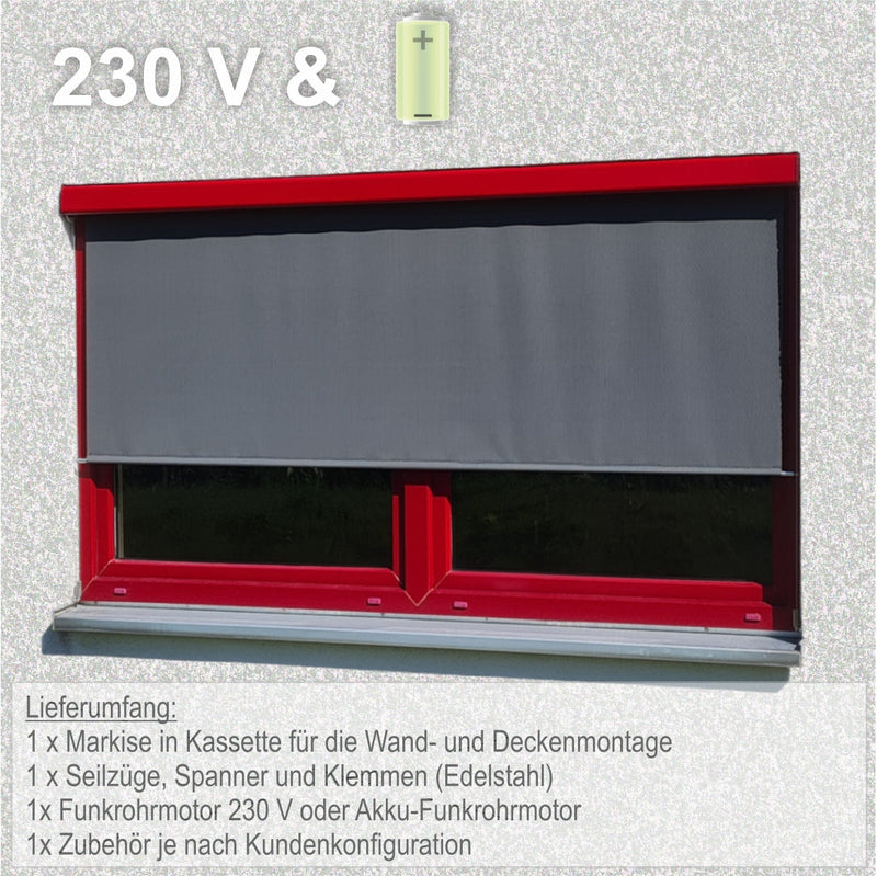 Elektrische Fenstermarkise - AUSSEN (eBay)