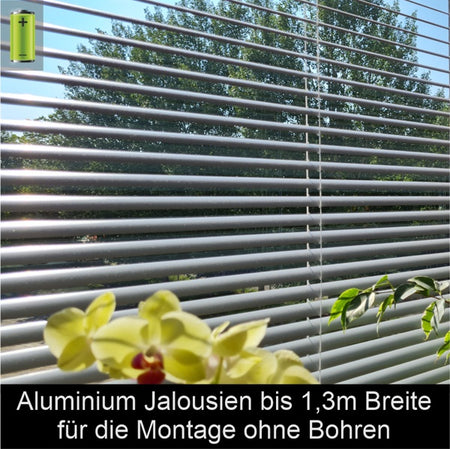 Elektrische Aluminium Jalousie & Sender | Fensterflügel ohne Bohren