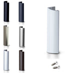 Balkontürgriff Aluminium, verdeckte Verschraubung, inkl. Schrauben, 50 mm Lochabstand, flachanliegend, für eckige & runde Profile, witterungsbeständig, verschiedene Farben