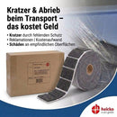 heicko Transportpads selbsthaftend und rückstandslos ablösbar – Filz-Pads als Kratzschutz und Abstandhalter für Möbel, Glas, Holz, Metall und Stein – formbarer Transportschutz