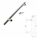 Haustürgriff Edelstahl "Vanessa", Stoßgriff mit 45° und 90° schrägen Stützen