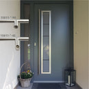 Haustürgriff Edelstahl "Vanessa", Stoßgriff mit 45° und 90° schrägen Stützen