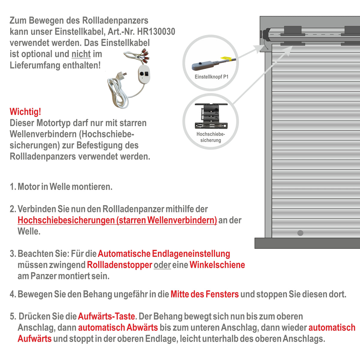 Produktbild von SIMU T5 - 8/17 Rollladenmotor Rohrmotor Rollladenantrieb Rollladen